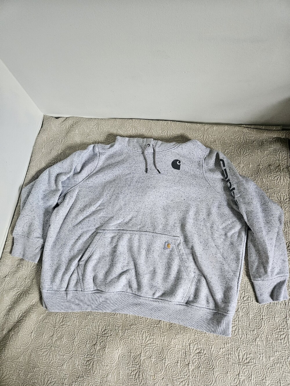 Men's Light Grey Carhartt Hoodie, Size 3X, Relaxed Fit